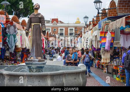 El Parian Craft Market, Puebla, Mexiko Stockfoto