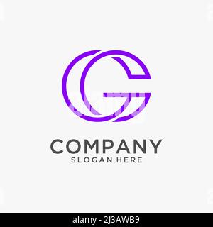 Logo mit dem Buchstaben GG Stock Vektor