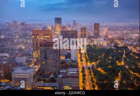 Stadtpanorama, Skyline, Mexiko-Stadt, Mexiko Stockfoto