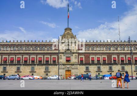 Palacio Nacional, Plaza de la Constitucion, Mexiko-Stadt, Mexiko Stockfoto