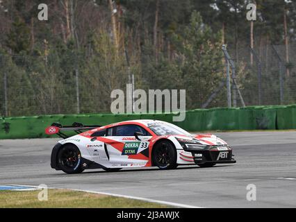 Hockenheim, Deutschland. 06. April 2022. 6.. April 2022, Hockenheimring, Hockenheim, DTM-Testfahrten 2022, Hockenheimring, 5.. - 06.04.2022. April, im Bild Rene Rast, Abt Sportsline Credit: dpa/Alamy Live News Stockfoto