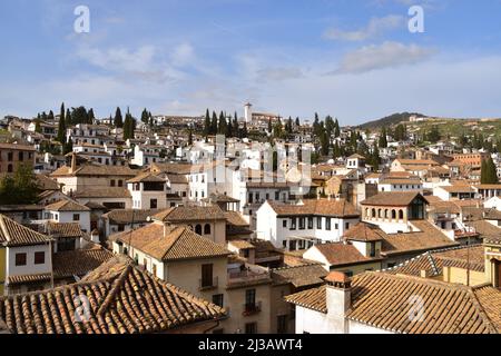 Albaicin Quarter, Granada, Spanien Stockfoto