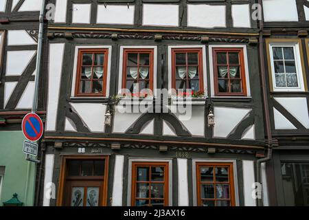 Fachwerkhaus, Detail, Eschwege, Hessen, Deutschland Stockfoto