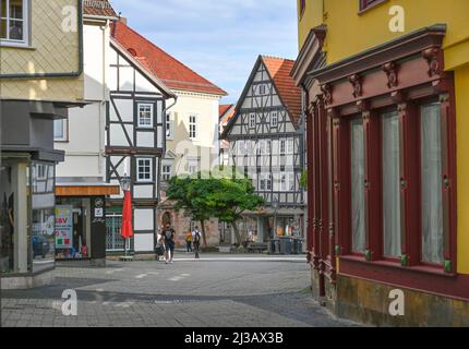 Fachwerkhäuser, Altstadt, Eschwege, Hessen, Deutschland Stockfoto