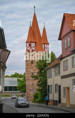 Duenzebacher Gate Tower, Eschwege, Hessen, Deutschland Stockfoto