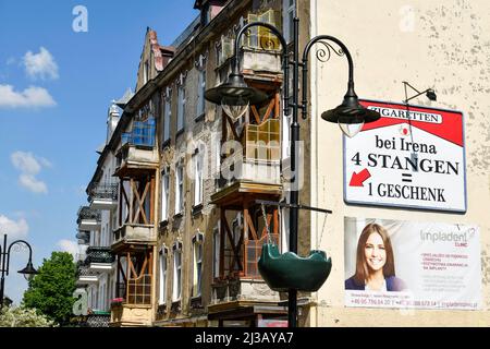 Geschäft, Zigarettenverkauf, Altbau, Stadtzentrum, Slubice, Polen Stockfoto