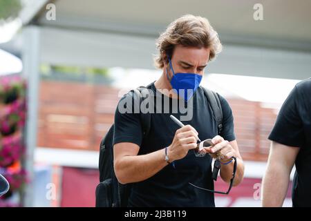 ALONSO Fernando (SPA), Alpine F1 Team A522, Portrait während des Formel 1 Heineken Australian Grand Prix 2022, 3. Lauf der FIA Formel 1 Weltmeisterschaft 2022, auf dem Albert Park Circuit, vom 8. Bis 10. April 2022 in Melbourne, Australien - Foto: Antonin Vincent/DPPI/LiveMedia Stockfoto