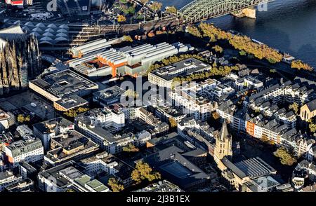 Museum Ludwig, Kunstmuseum, Römisch-Germanisches Museum, Kölner Dom, Altes Rathaus, Alter Markt, Altstadt, Köln, Rheinland, Nordrhein-Westfalen Stockfoto