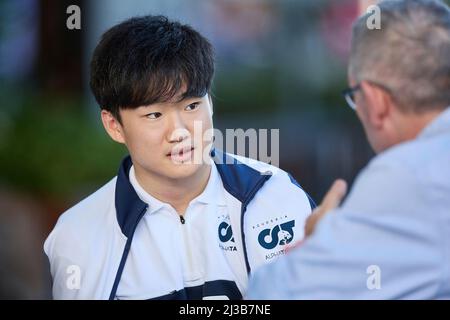 Melbourne, Australien. 07. April 2022. 7.. April 2022, Albert Park, Melbourne, FORMEL 1 ROLEX AUSTRALIAN GRAND PRIX 2022, im Bild Yuki Tsunoda (JPN), Scuderia AlphaTauri Credit: dpa/Alamy Live News Stockfoto