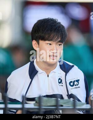 Melbourne, Australien. 07. April 2022. 7.. April 2022, Albert Park, Melbourne, FORMEL 1 ROLEX AUSTRALIAN GRAND PRIX 2022, im Bild Yuki Tsunoda (JPN), Scuderia AlphaTauri Credit: dpa/Alamy Live News Stockfoto