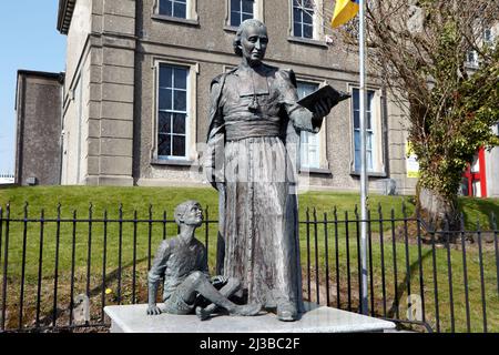 St. john baptist de la Salle Statue in castlebar County Mayo republik irland Stockfoto