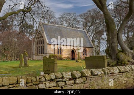 ST MICHAEL KIRK GORDONSTOUN SCHULE MORAY SCHOTTLAND IM FRÜHEN FRÜHJAHR Stockfoto