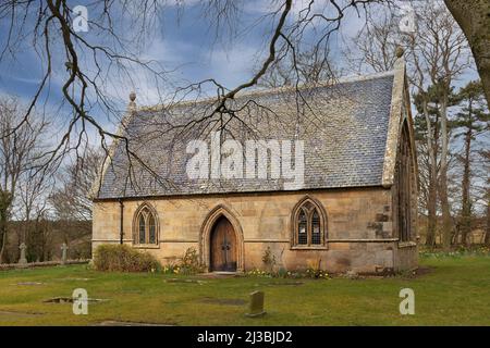 ST MICHAEL KIRK GORDONSTOUN SCHULE MORAY SCHOTTLAND IM FRÜHEN FRÜHLING Stockfoto