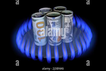 Symbolbild zum Thema steigende Energiekosten in den USA Stockfoto