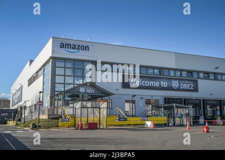 Amazon Paketzentrum DBE2, Porschestraße, Marienfelde, Tempelhof-Schöneberg, Berlin, Deutschland Stockfoto