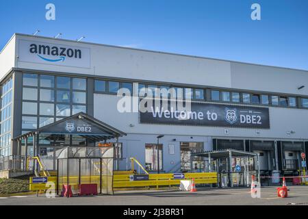 Amazon Paketzentrum DBE2, Porschestraße, Marienfelde, Tempelhof-Schöneberg, Berlin, Deutschland Stockfoto