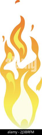 Feuersymbol. Farbverlauf Flamme. Brennendes Symbol Stock Vektor