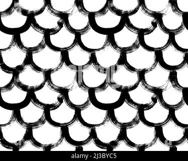 Von Hand gezeichnete Mallandschaften Vektor nahtloses Muster. Stock Vektor