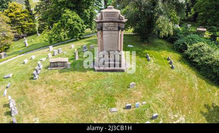 Grab von Samuel Morse, Green-Wood Cemetery, Brooklyn, New York, USA Stockfoto