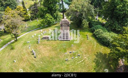 Grab von Samuel Morse, Green-Wood Cemetery, Brooklyn, New York, USA Stockfoto