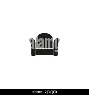Graues Kinosessel-Symbol auf weißem Hintergrund isoliert. Vektor Stock Vektor