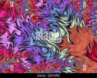 Mehrfarbiger Nahtverlauf. Farbenfroher Digitaldruck. Abstrakter Hintergrund Stockfoto