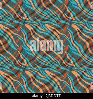 Nahtloser abstrakter Musterhintergrund. Dekoratives Design freihändig kreative Farbe. Chaotisches Element der Textur. Stock Vektor