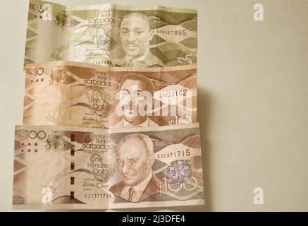 Barbados modernes Geld. Stockfoto