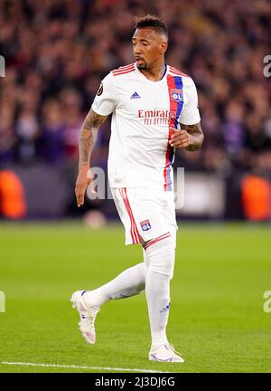 Jerome Boateng aus Lyon während des UEFA Europa League-Viertelfinales im London Stadium, London. Bilddatum: Donnerstag, 7. April 2022. Stockfoto