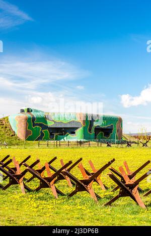 Grenzbunker in Satov, Südmähren, Tschechische Republik Stockfoto