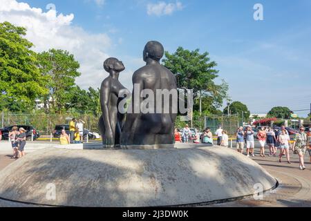 Emanzipation Song Statue, Emancipation Park, Kingston, Jamaika, Großantillen, Karibik Stockfoto