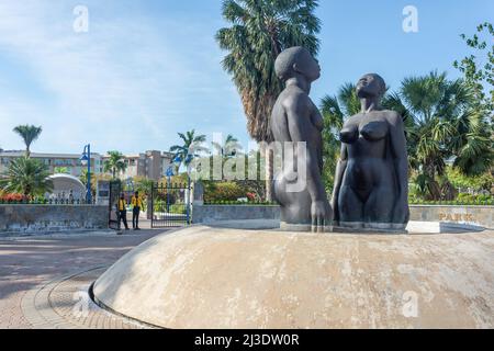 Emanzipation Song Statue, Emancipation Park, Kingston, Jamaika, Großantillen, Karibik Stockfoto