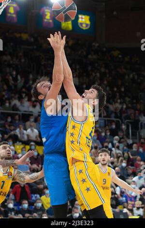 Barcelona, Spanien. 07. April 2022. Sertac Sanli vom FC Barcelona während des Euroleague-Spiels von Turkish Airlines zwischen dem FC Barcelona und Maccabi Playtika Tel Aviv im Palau Blaugrana in Barcelona. Bild: DAX Images/Alamy Live News Stockfoto