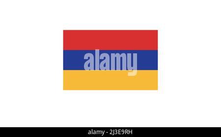 Die nationale Flagge Armeniens. Vektorgrafik Illustrator. Stock Vektor