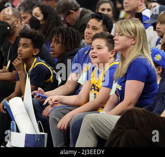 Chase Center, CA, 7.. April 2022: Golden State Warriors gegen Los Angeles Lakers, Trainingseinheit nach dem Spiel. Kredit: Seshadri SUKUMAR/Alamy Live Nachrichten Stockfoto