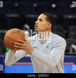 Chase Center, CA, 7.. April 2022: Golden State Warriors gegen Los Angeles Lakers, Trainingseinheit nach dem Spiel. Kredit: Seshadri SUKUMAR/Alamy Live Nachrichten Stockfoto