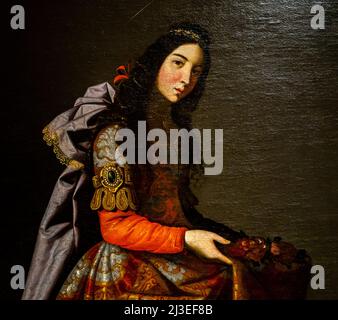 Zurbaran - Saint Casilda - AC. 1630 - 1635 - Öl auf Leinwand. Fragment Stockfoto