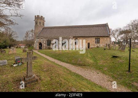 St. Peters Kirche, Theberton, Suffolk Stockfoto