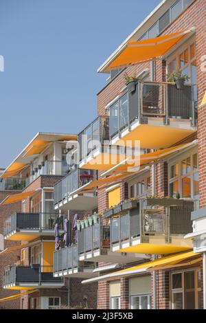 Wohnhaus, Havelschanze, Wasserstadt Spandau Hakenfelde, Spandau, Berlin, Deutschland Stockfoto