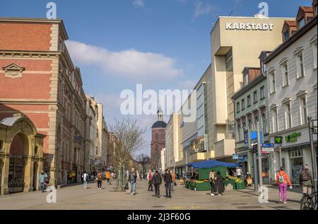 Fussgängerzone, Einkaufstraße, Carl-Schurz-Straße, Altstadt, Berlin, Deutschland Stockfoto