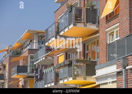 Wohnhaus, Havelschanze, Wasserstadt Spandau Hakenfelde, Spandau, Berlin, Deutschland Stockfoto