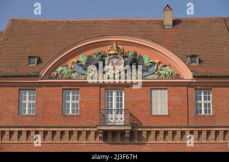 Wappen Eingang, Zitadelle, Spandau, Berlin, Deutschland Stockfoto