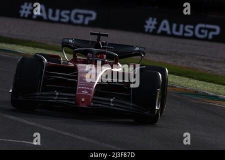 Melbourne, Australien. 08. April 2022. Charles Leclerc (MON) Ferrari F1-75. 08.04.2022. Formel 1 Weltmeisterschaft, Rd 3, Großer Preis Von Australien, Albert Park, Melbourne, Australien, Übungstag. Bildnachweis sollte lauten: XPB/Press Association Images. Quelle: XPB Images Ltd/Alamy Live News Stockfoto