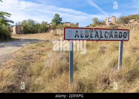 Aldealcardo ist eine verlassene Stadt in der Provinz Soria, Spanien Stockfoto