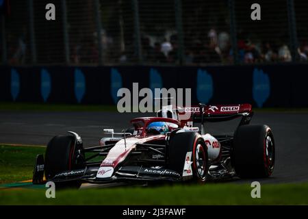 77 während des Formel 1 Heineken Australian Grand Prix 2022, 3. Runde der FIA Formel 1 Weltmeisterschaft 2022, auf dem Albert Park Circuit, vom 8. Bis 10. April 2022 in Melbourne, Australien - Foto Florent Gooden / DPPI Stockfoto