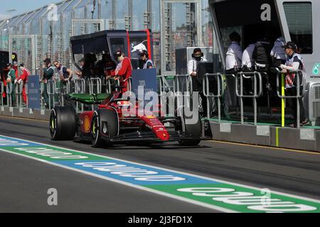Melbourne, Australien. 08. April 2022. 8.. April 2022, Albert Park, Melbourne, FORMEL 1 ROLEX AUSTRALIAN GRAND PRIX 2022, im Bild Charles Leclerc (MCO), Scuderia Ferrari Credit: dpa/Alamy Live News Stockfoto