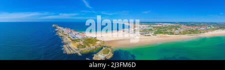 Luftaufnahme der Halbinsel Baleal in Portugal. Stockfoto