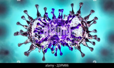 Symbolisches Bild: Coronavirus-Mutation Stockfoto