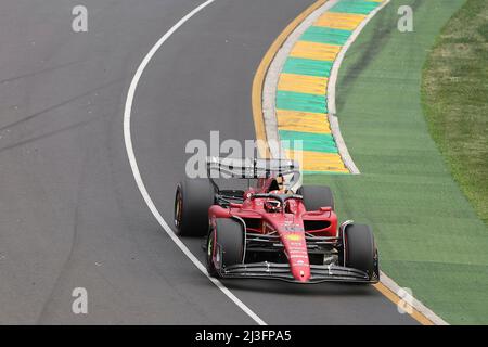 Melbourne, Australien. 08. April 2022. 8.. April 2022, Albert Park, Melbourne, FORMEL 1 ROLEX AUSTRALIAN GRAND PRIX 2022, im Bild Charles Leclerc (MCO), Scuderia Ferrari Credit: dpa/Alamy Live News Stockfoto