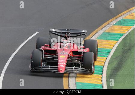 Melbourne, Australien. 08. April 2022. 8.. April 2022, Albert Park, Melbourne, FORMEL 1 ROLEX AUSTRALIAN GRAND PRIX 2022, im Bild Charles Leclerc (MCO), Scuderia Ferrari Credit: dpa/Alamy Live News Stockfoto